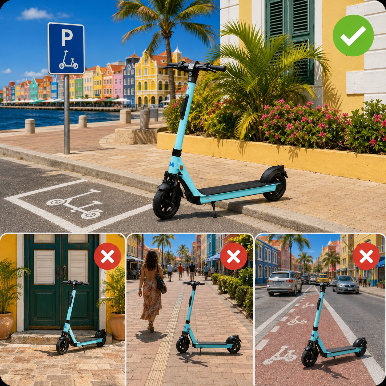 Ejemplo de estacionamiento correcto